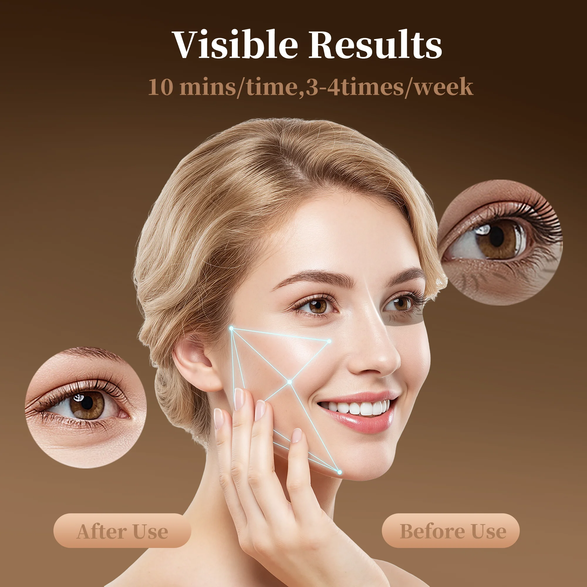 JVV الضوء الأحمر العلاج بالأشعة تحت الحمراء قناع عين 630nm 850nm يخفف المضادة للتجاعيد عيون الهالات السوداء لعيد الميلاد جهاز العناية بالجمال المنزلي #4