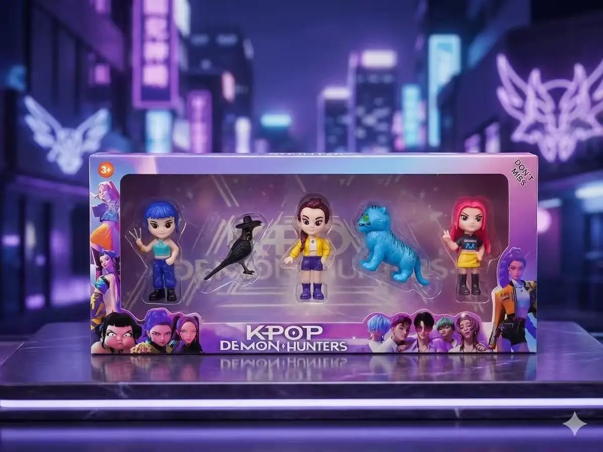 Новая коллекция 2026: Настольные сувениры и игрушки для детей с персонажами аниме Kpop Devil Hunter (Руми, Зои, Мира) — подарки-куклы для самостоятельного творчества