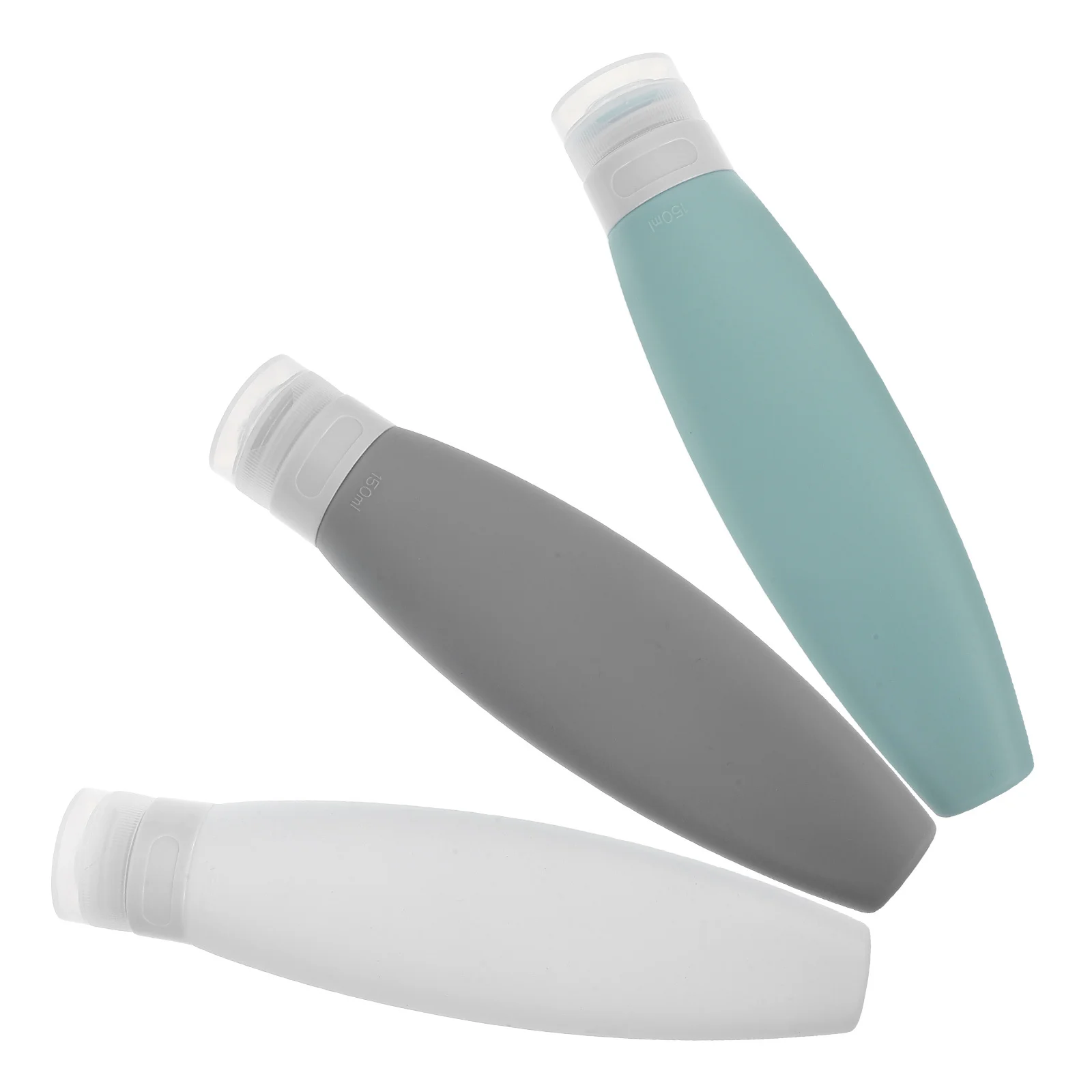 

3Pcs Silicone Travel Bottles 150ml Portable Leak Proof Refillable Containers Squeeze for Shampoo Conditioner Lotion Toiletries