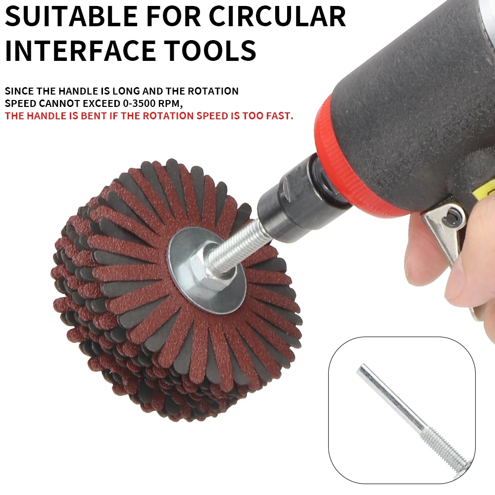 SI FANG 80 мм шлифовальный лепестковый диск с хвостовиком 6 мм, абразивные инструменты для вращающихся электроинструментов, удаление ржавчины, наждачная бумага, головка шлифовального круга