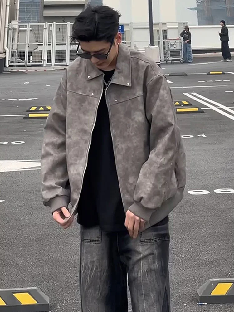 Cleanfit アメリカン スレ モーターサイクル ジャエット メンズ 春秋 オルト ベースボール コート ハオメ PU レザー アウター