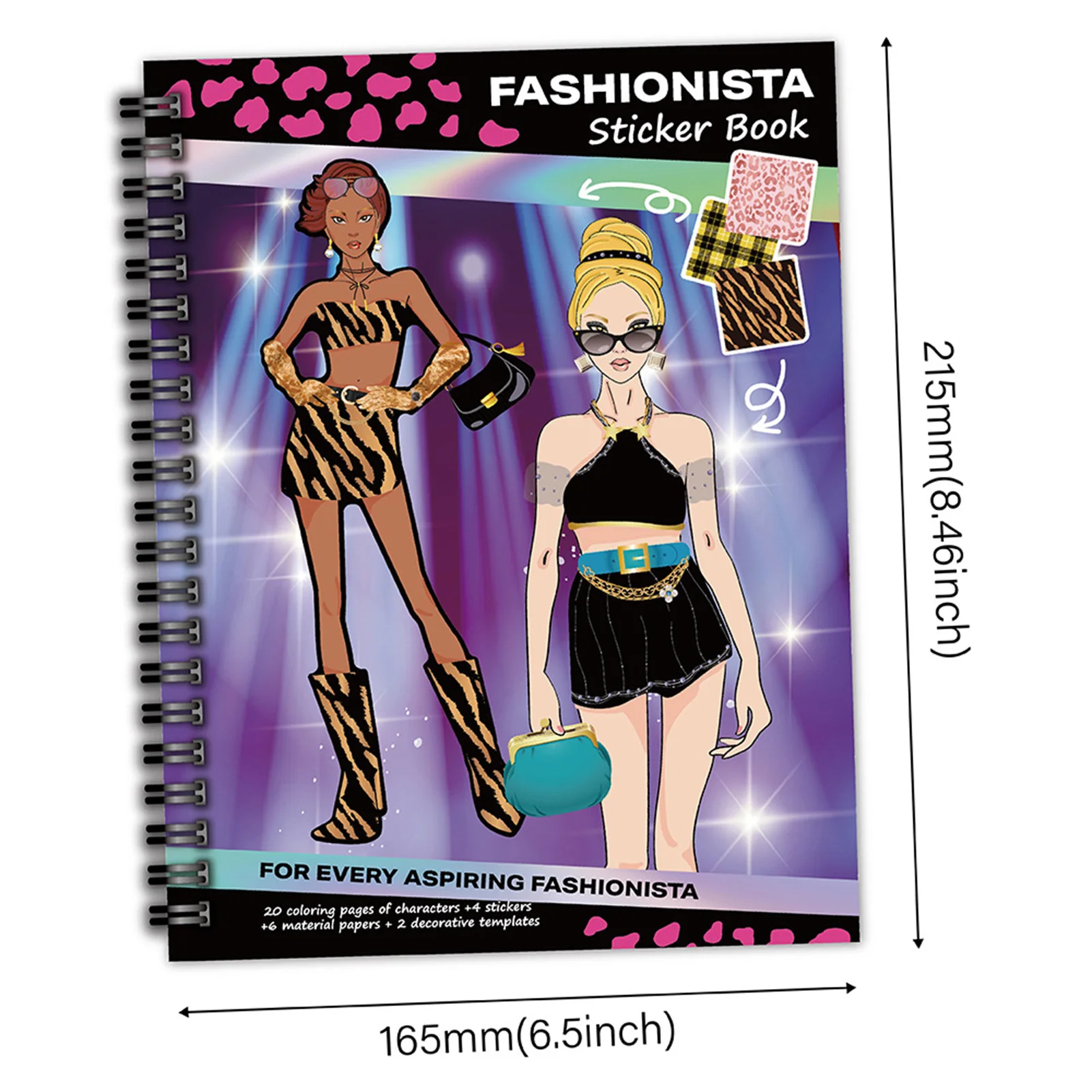 Превосходные наклейки для девочек-принцессы, наклейки на гардероб и раскраски, книга-одевалка для модных девушек 6-10 лет