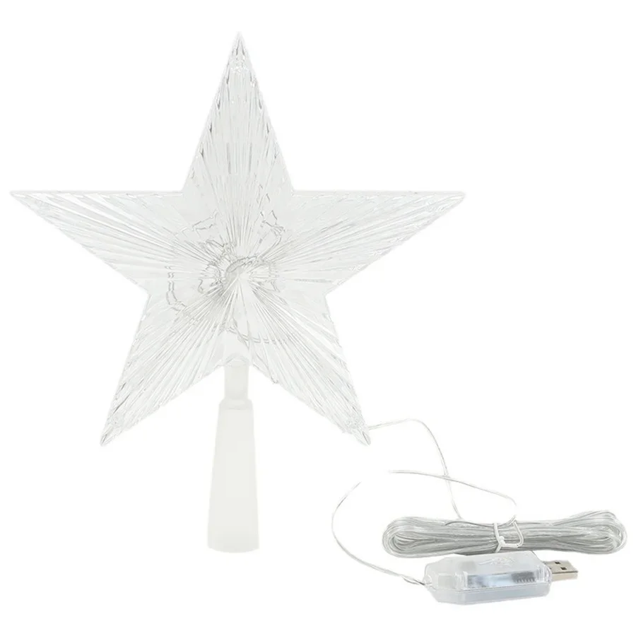 Guirxiété lumineuse LED RVB pour sapin de Noël, lumières dégradées, étoile, USB 62, télécommande, guirxiété, fête de mariage, décoration de vacances