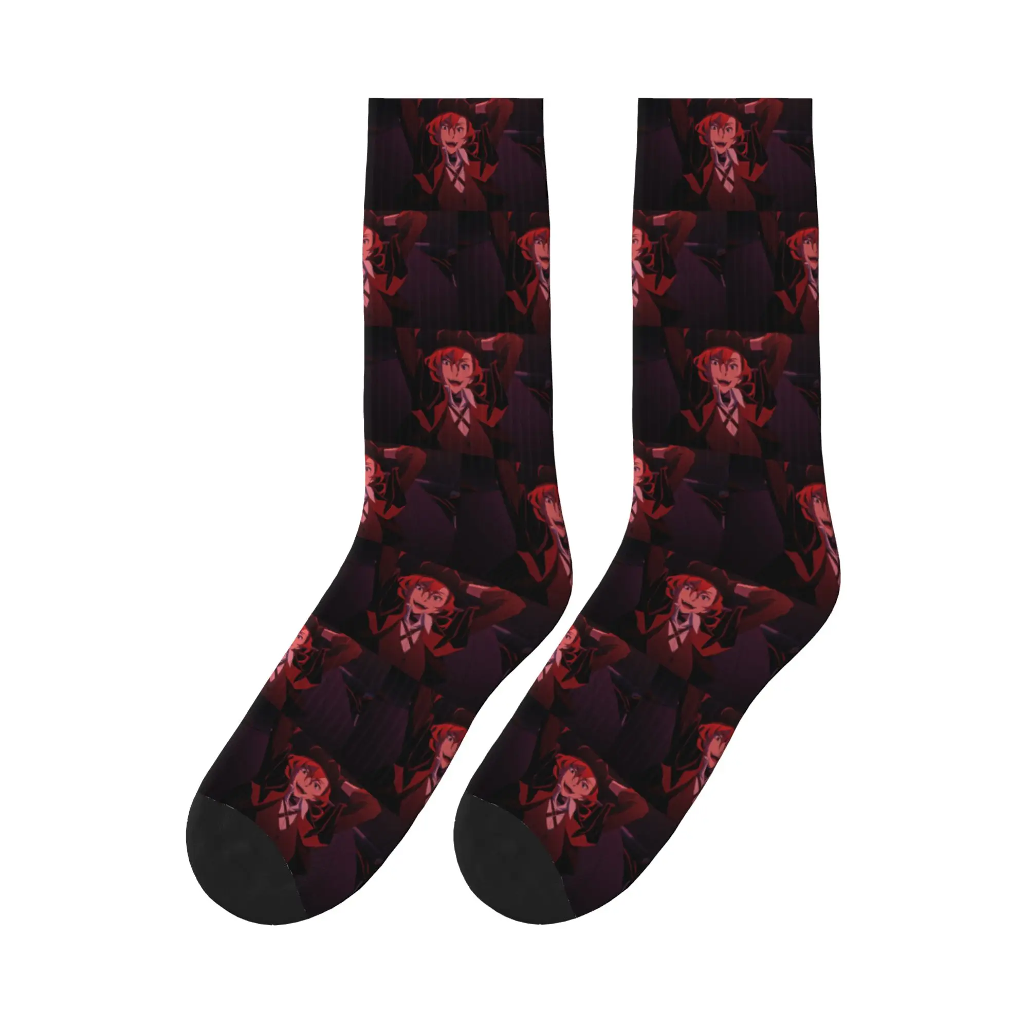 

Bungou Stray Dogs Chuuya Nakahara Sports Socks Super Soft Stockings All Season Long Socks for Unisex Gifts
