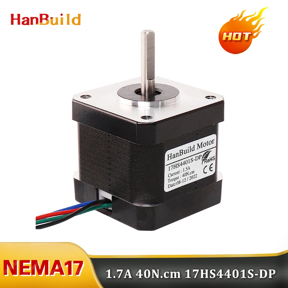 

1PCS 17HS4401S-1MD 42mm1.5A torque 40N.CM 4-lead 42BYGH 40mm Nema17 Stepper Mot for CNC worm wheel edging machine