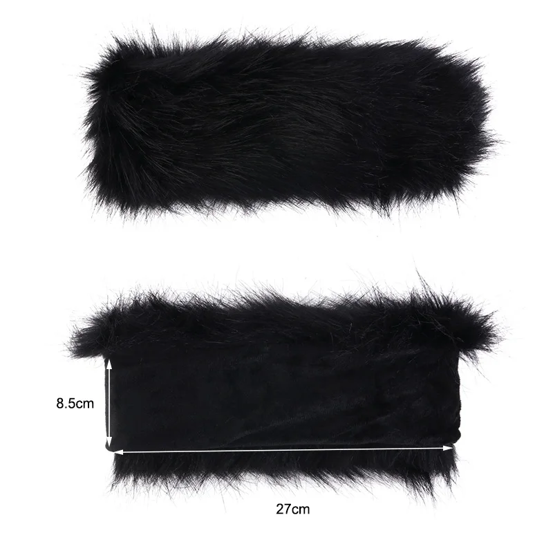 Winter Thick Fluffy Headbands Hat Faux Fur Women Girl Imitation Fox Fur Headband Outdoor Soft Head Wrap Earwarmer Ski Hats