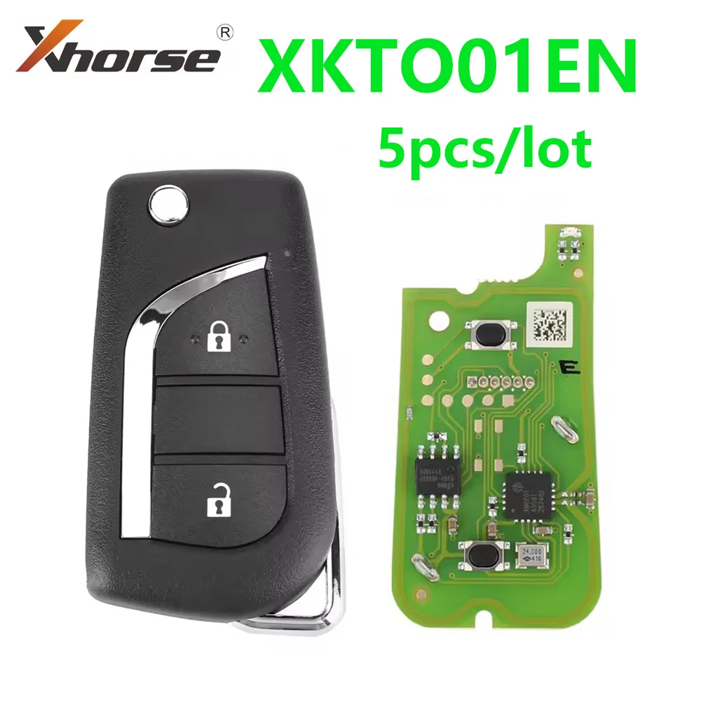 

Xhorse XKTO01EN проводной дистанционный ключ для Toyota 2 кнопки 5 шт./лот