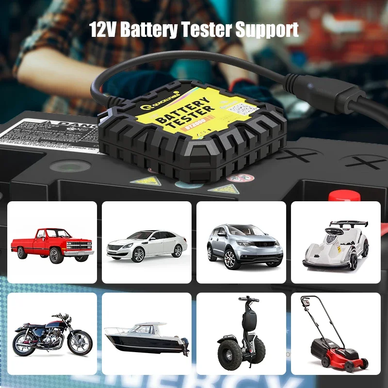 QUICKLYNKS BT2000 12V Battery Test Bluetooth Monitor Battery Cranking&Charging Test 100-2000 CCA for Android IOS PK BM200 PRO