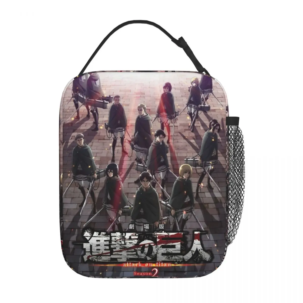 Attack On Titan Insulated Lunch Bags Cooler Bag  Lunch Container Shingeki no kyojin High Capacity Tote Lunch Box Bento Pouch