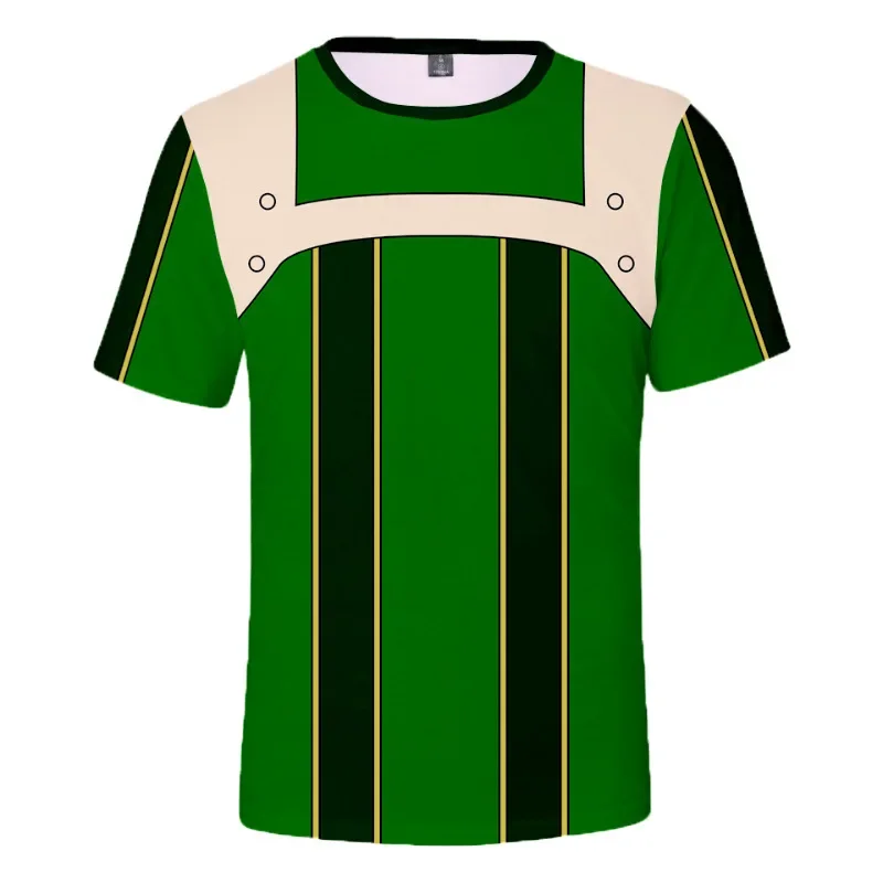 

My Hero Academia Cosplay Japanese Anime Boku No Hero Academia Froppy Tsuyu Asui 3D Printing T-shirt Tops Cosplay Costume