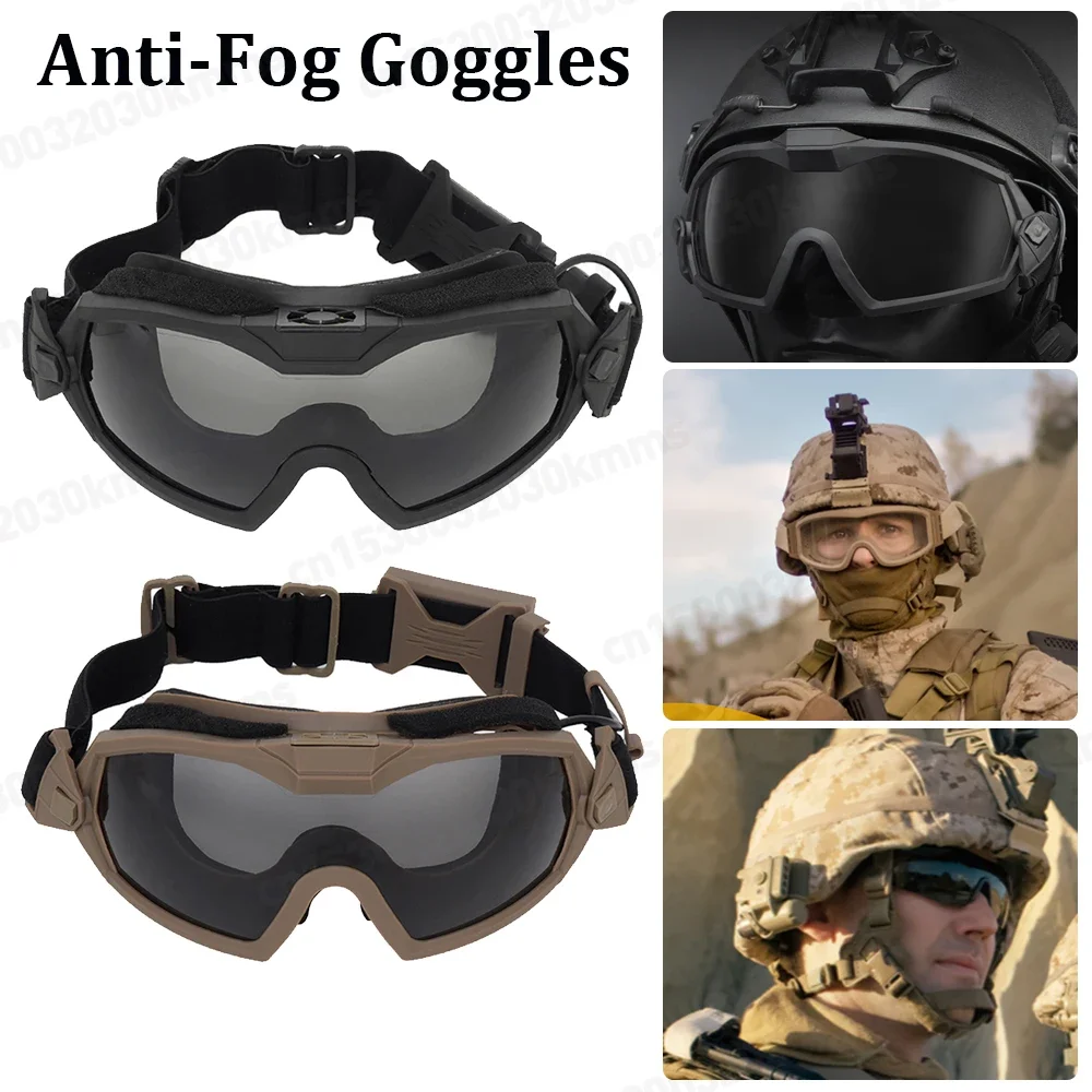 

Anti-Fog Goggles with Micro Fan Airsoft Paintball Goggles Scratch-resistant Eye Protection Outdoor Hunting Sports Safety Eyewear