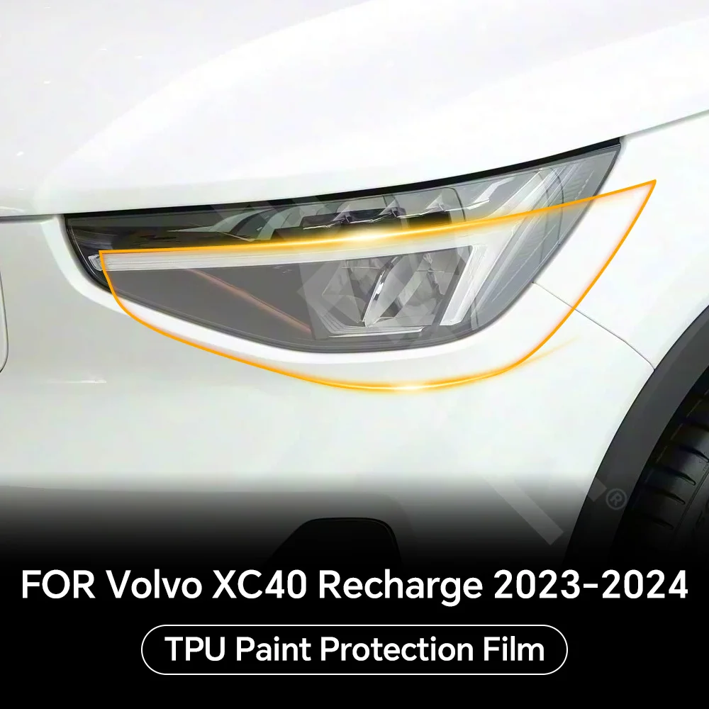 

Headlight Rearview Film B Pillar Anti-scratch TPU Protection Film For Volvo XC40 Recharge 2023-2025 Pre-cut Clear PPF Resistant