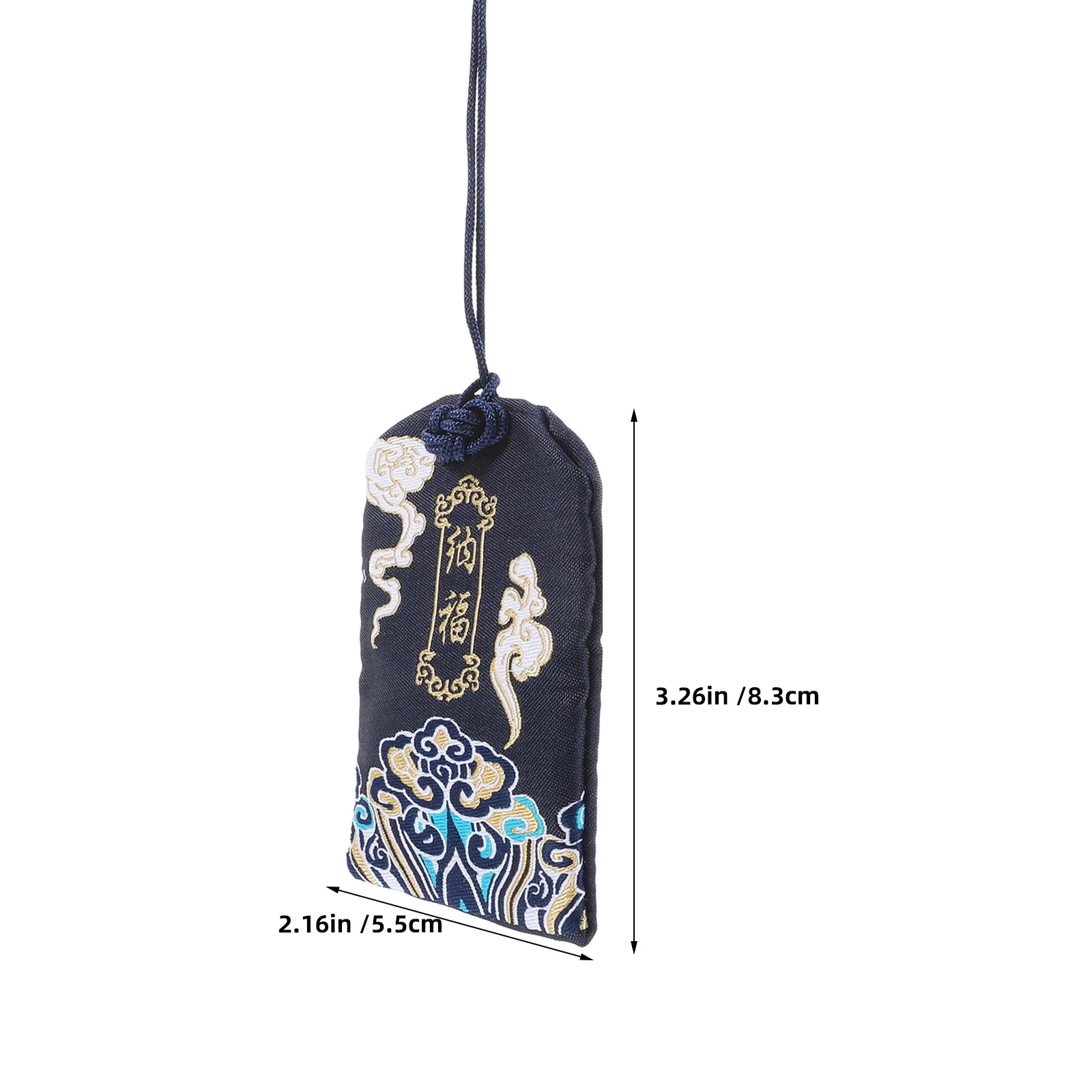 10Pcs Japanese Omamori Amulets Brocade Hanging Sachets Clouds Embroidered Lucky Charms Blessing Protection Pendants Career