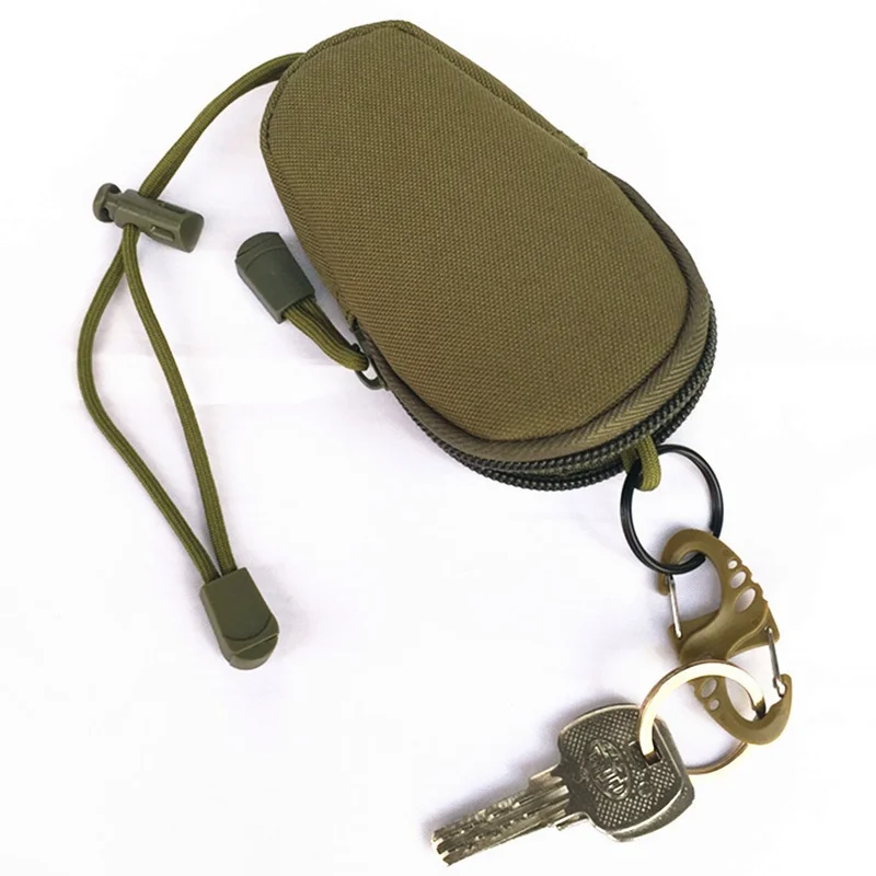 

Outdoor Tactical Mini Key Wallet Coin Purse Zipper Pouch Keychain Holder Case Small Pocket Hunting Pack Running EDC Bag