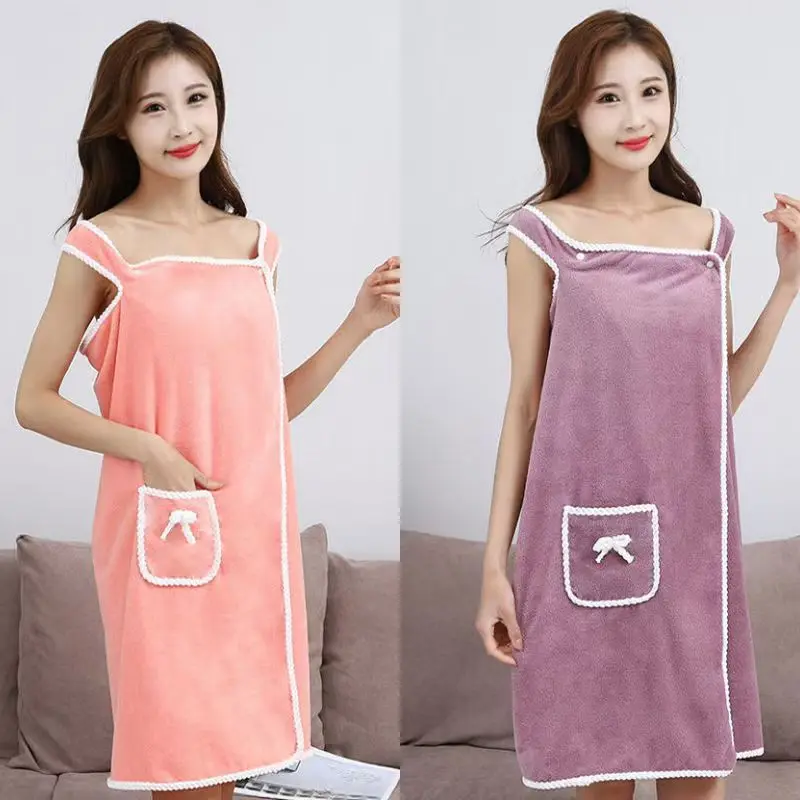 80*133Cm Womens Bath Towels Girls Wearable Fast Drying Bathing Beach Spa Bathrobes Wash Clothing Shower Bath And Gym Towel
