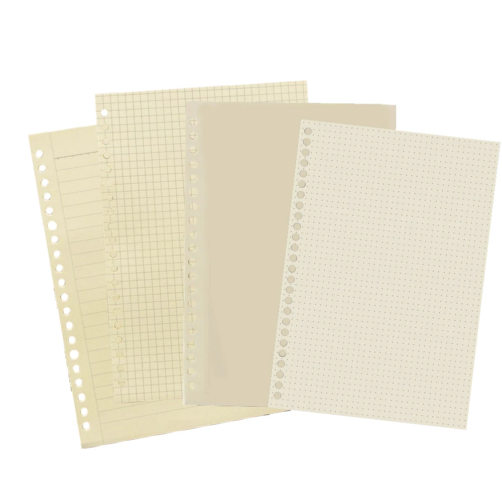 PLRBOK 50 Sheets 100 Pages A5 B5 A4 Loose Leaf Paper Binder Inner Pages 20/26/30 Holes Office Accessories Notebook Stationery