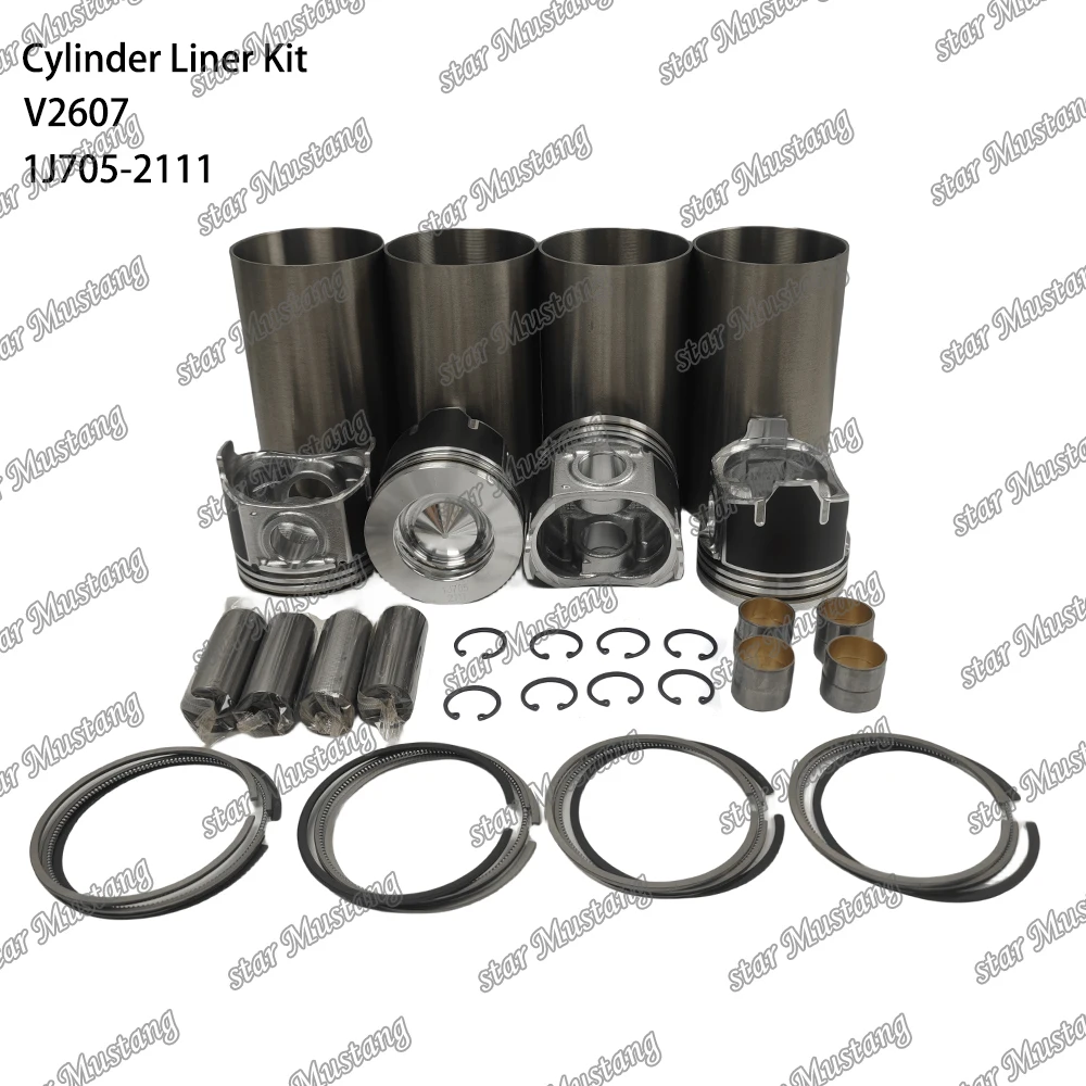 V2607 Cylinder Liner Kit 1C030-32564 1J705-2111 Suitable For Kubota Engine Parts