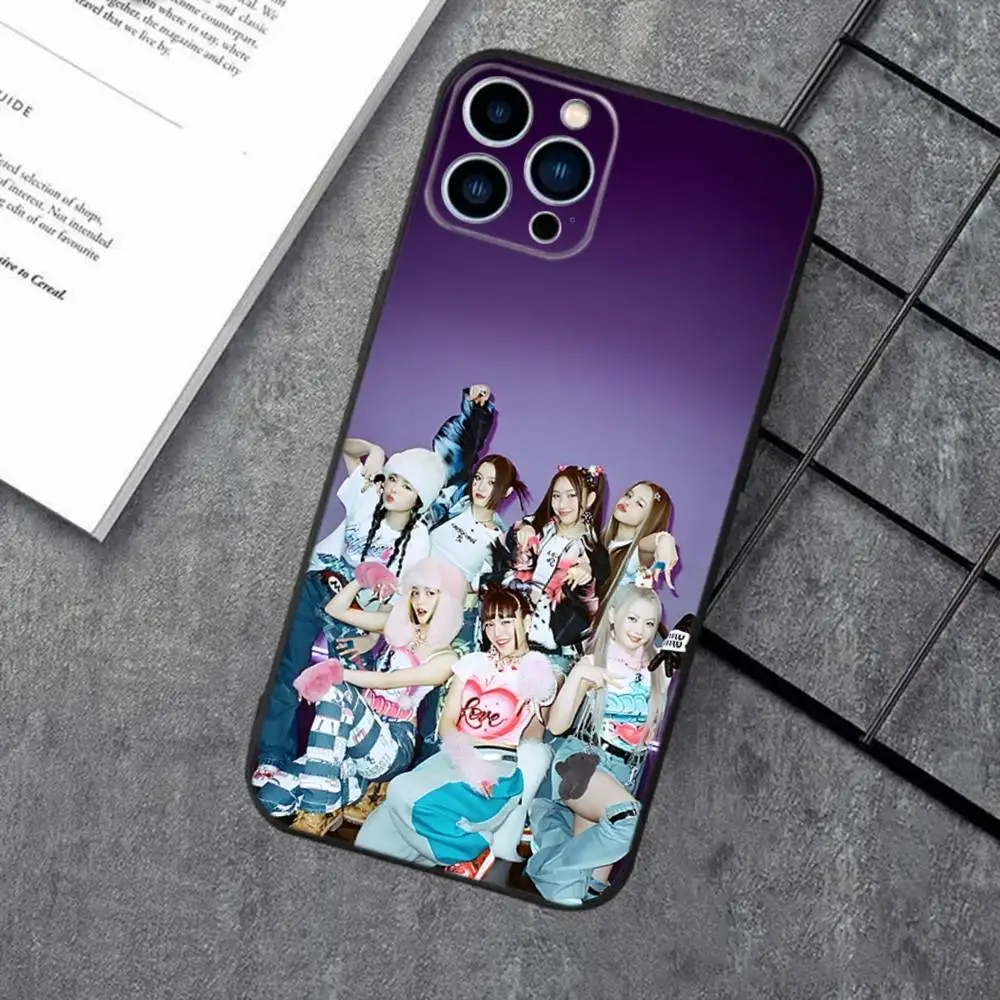 Чехол для телефона XG Kpop Group iPhone 16e 16 15 14 13 12 11 XS XR X 8 7 Pro Max Plus mini силиконовый черный Фото №6