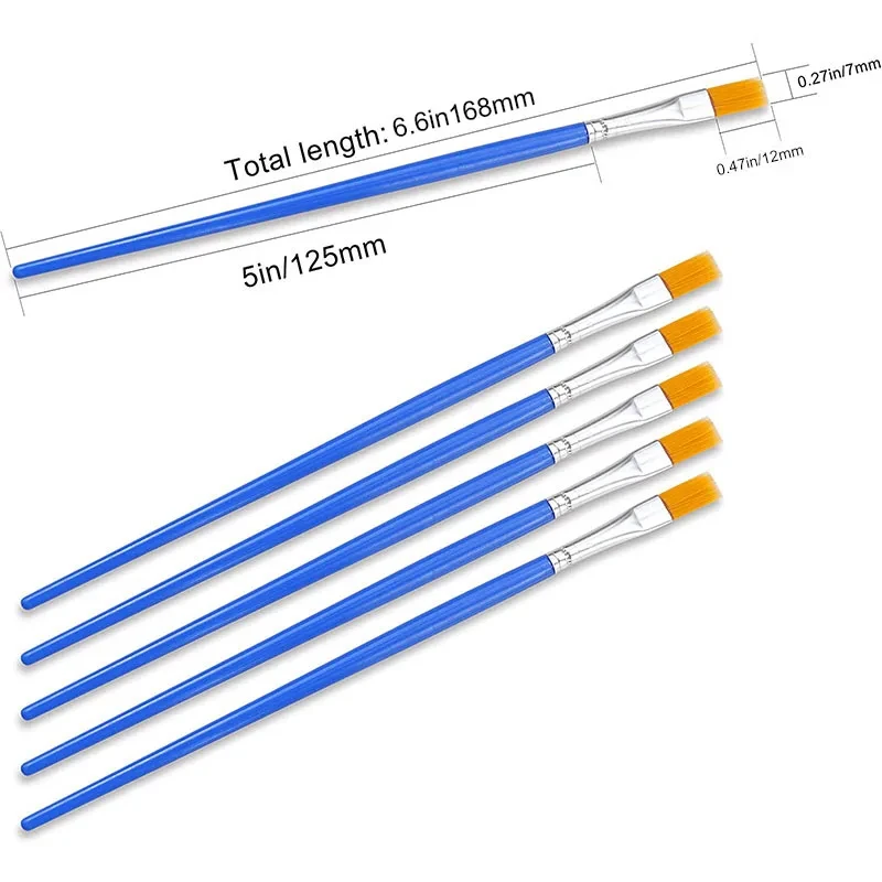 Pinceaux de peinture à tête plate, poils en nylon, rose court, pinceau d'artiste, huile, acrylique, interconnexion, gouache, fournitures d'art, le plus récent, ensemble de 30 pièces