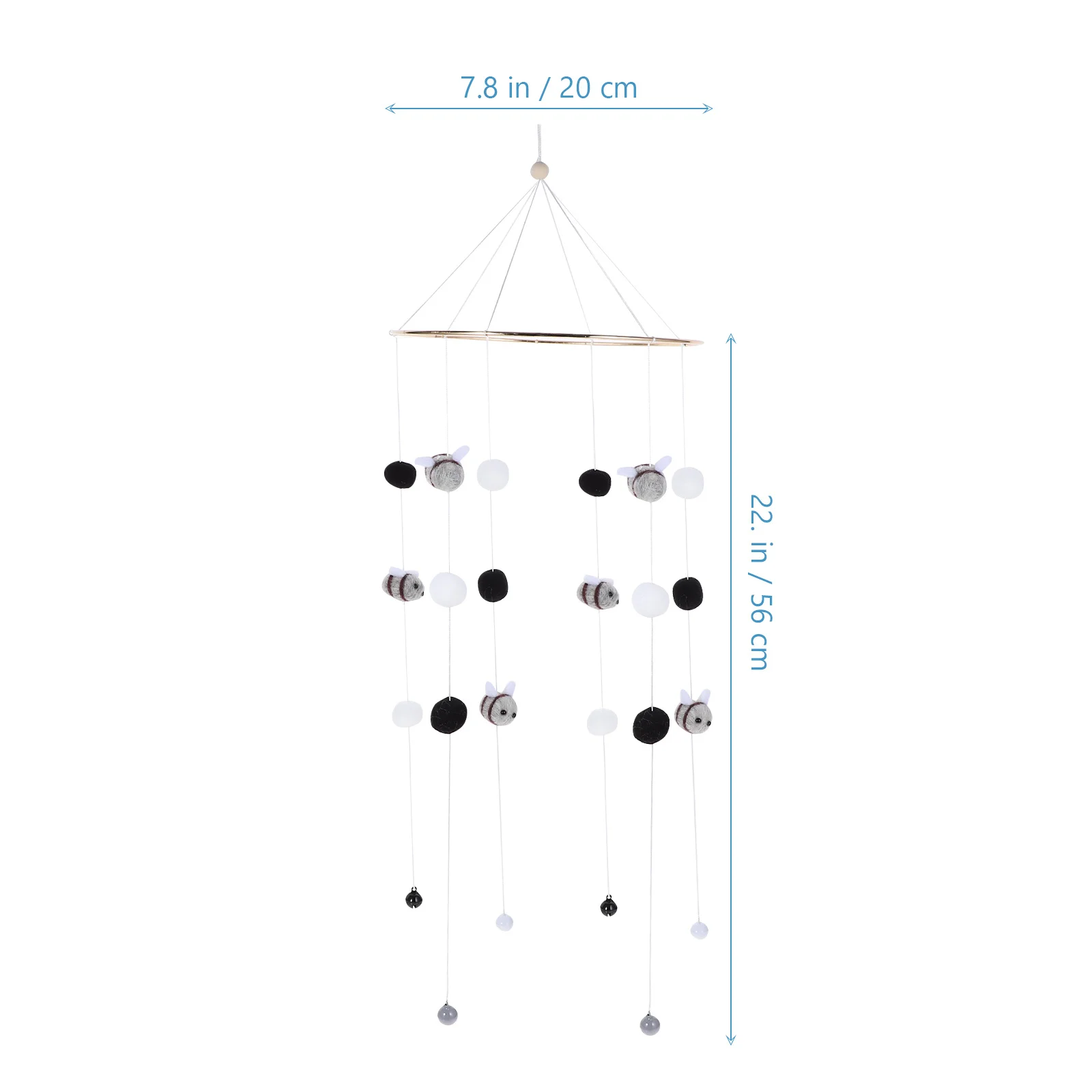 โมบายแขวนรูปผึ้งสำหรับตกแต่งเปลเด็ก ของตกแต่งห้องเด็ก โมบายลม ของประดับตกแต่งห้องเด็ก ของประดับแขวนเตียงเด็ก รูปสัตว์