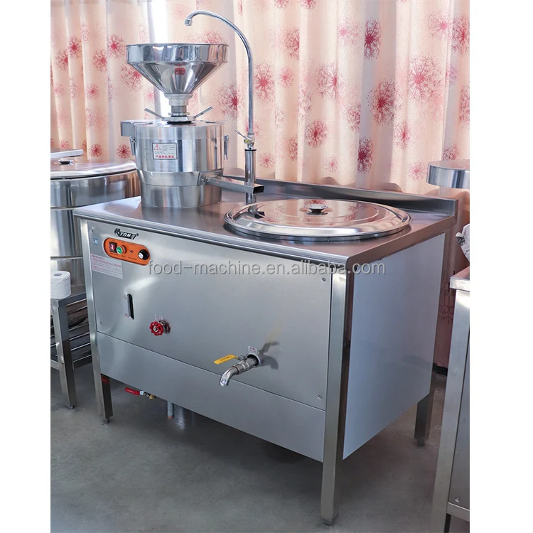 Commercial Stainless Steel Gas Heating Type Soya Milk Grinder Tofu Milk Making Machine