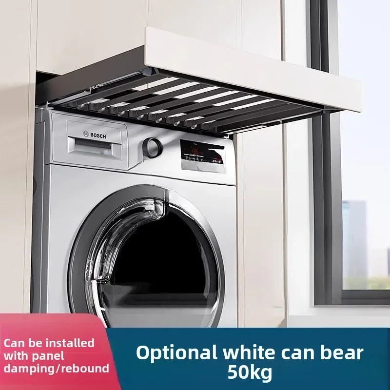 washing machine pull-up hanger, hidden telescopic invisible clothes drying hanger above the balcony