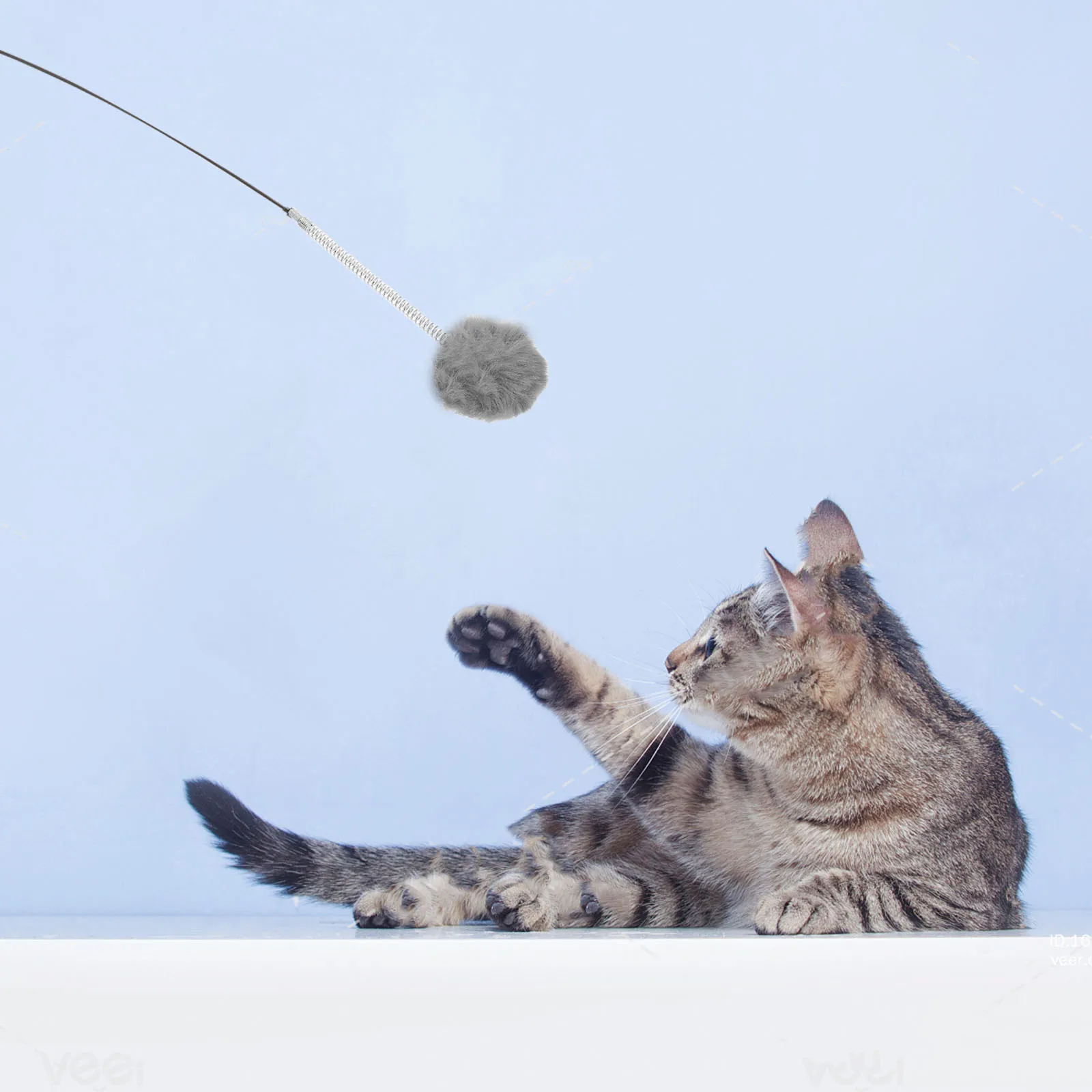 

6Pcs Hanging Cat Ball Springs Enrichment Exercise Teasing Biting Play Supply for Kittens Spring Cat Toy Interactive Bird Toys