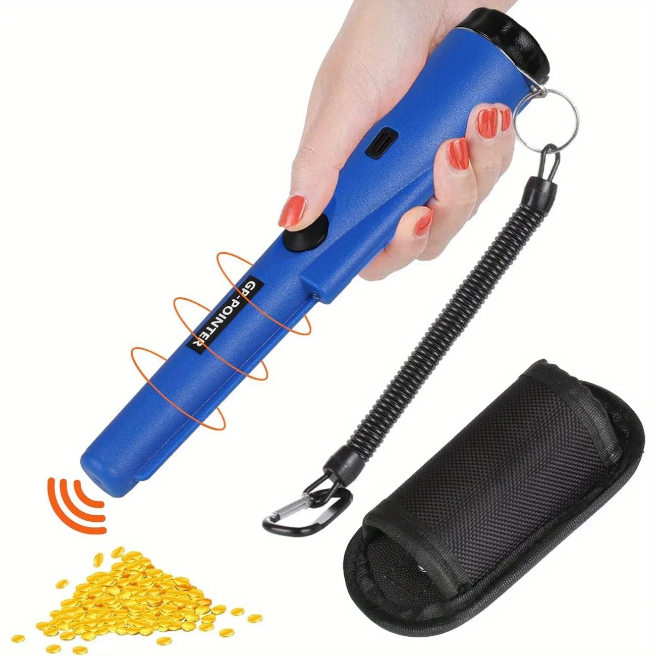 Metal Detector Pinpointer, Professional Waterproof Handheld Pin Pointer Wand, Search Treasure Pinpointing Finder Probe