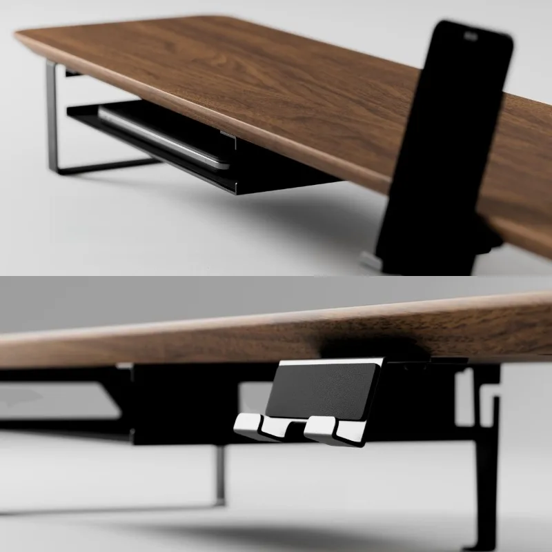 Modularization Monitor Height Increase Stand Solid Wood Double Layer Computer Shelf Multifunctional Desktop Storage Shelves