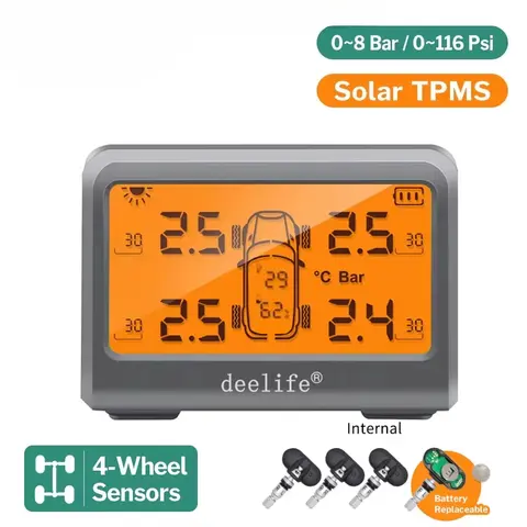MY77T Car TPMS Monitoring Tire Pressure 433MHz Internal Sensor