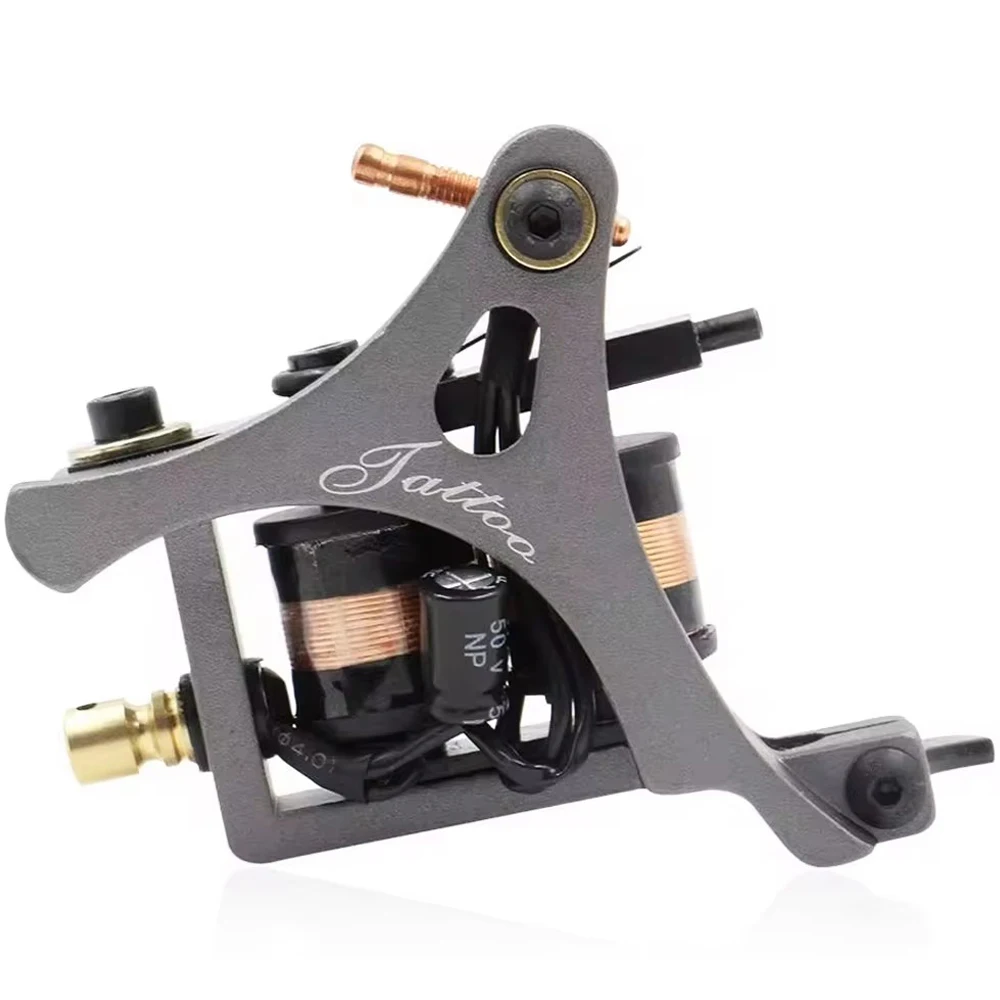 

Катушка для татуировки, двухспиральный машинный пистолет, 10-оформированные катушки, тату-пулемет ручной работы для татуировщика