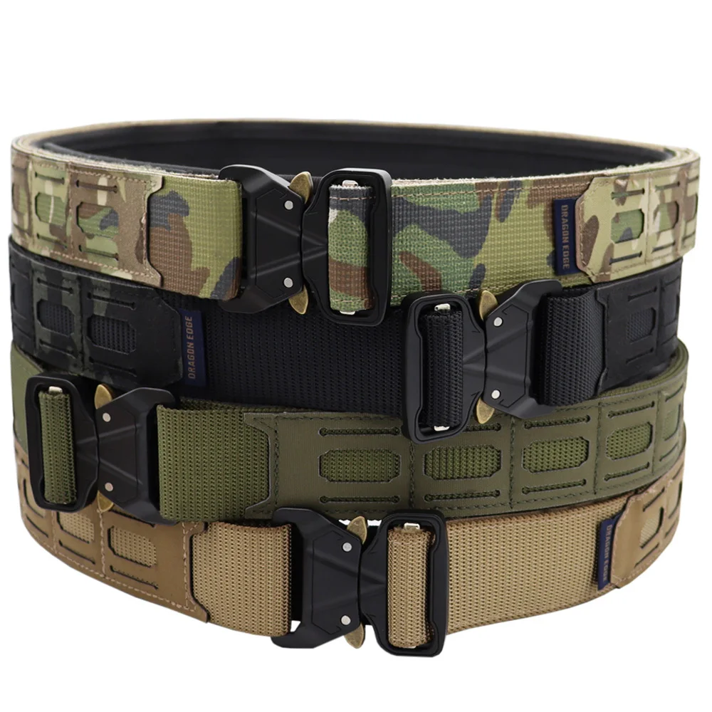 

Tactical 1.8 Inch Molle Belt Combat Belt Quick Release Buckle Belt Hunting Airsoft Mens Waist Belt Laser Cutting