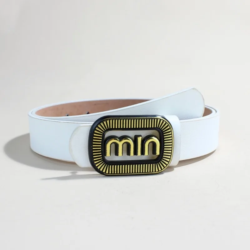 Корейский ретро золотой ремень с пряжкой и буквами, украшение для платья, джинсы, черный ремень, женские аксессуары, новый стиль