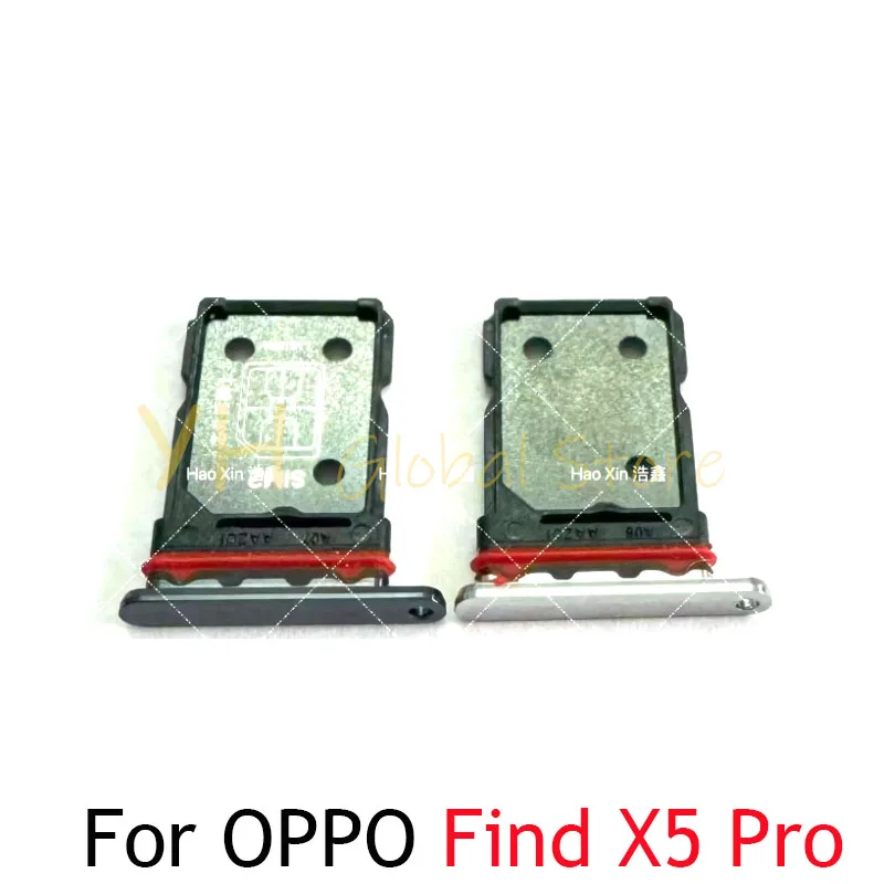 5PCS For OPPO Find X X2 X3 X5 X6 X7 Pro Lite Ultra Sim Card Slot Tray Holder Sim Card Reader Socket Repair Parts