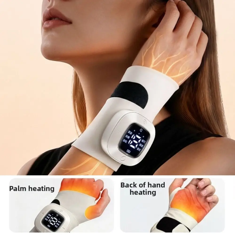 Vibration Mode EMS Wrist Massager USB Rechargeable Wireless Hand Massage Instrument Kneading 6 Massage Modes Hand Massager