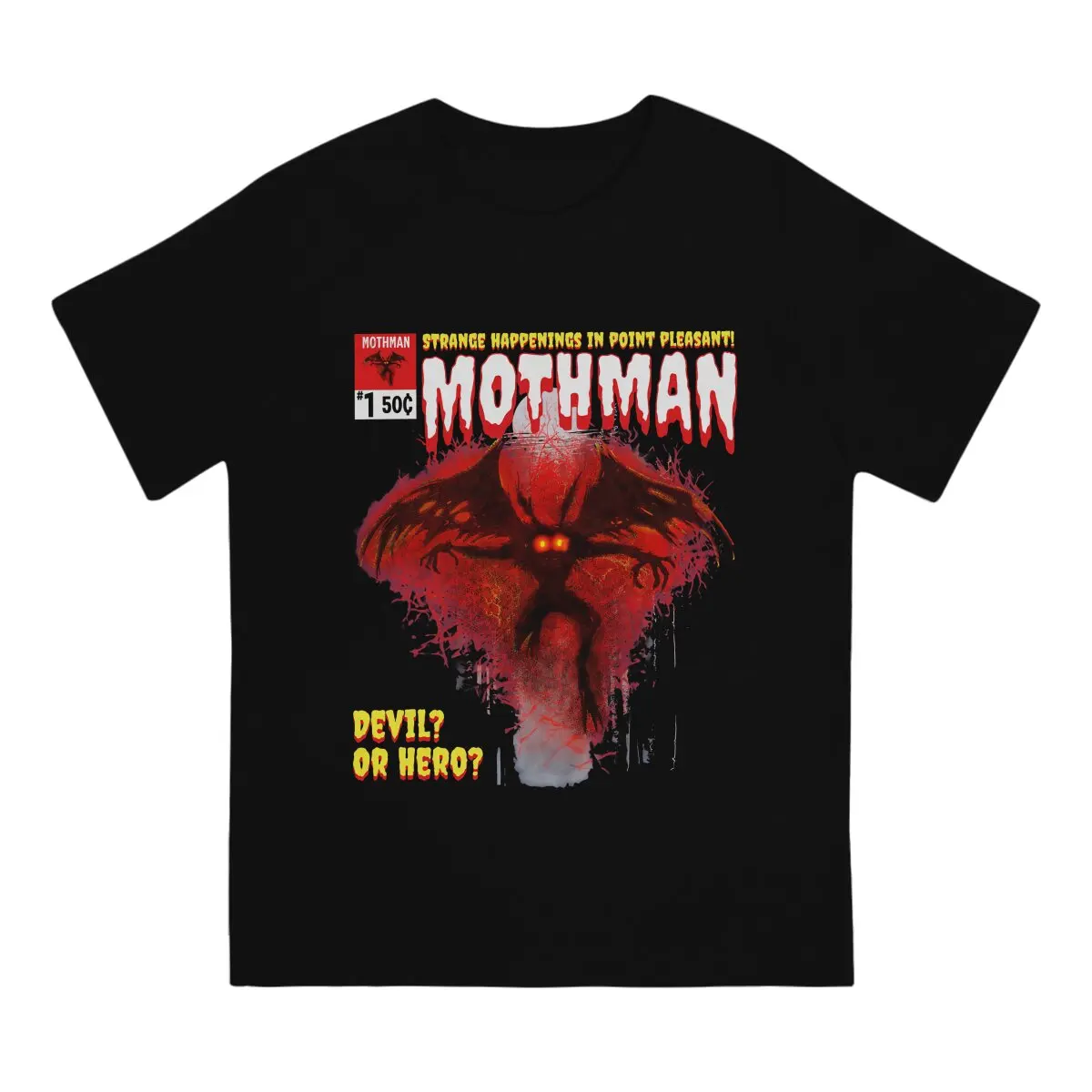 Mothman Comic Book Style Classic Special TShirt Mothman Humanoid Creatures Leisure Polyester T Shirt Summer Stuff For Men Women