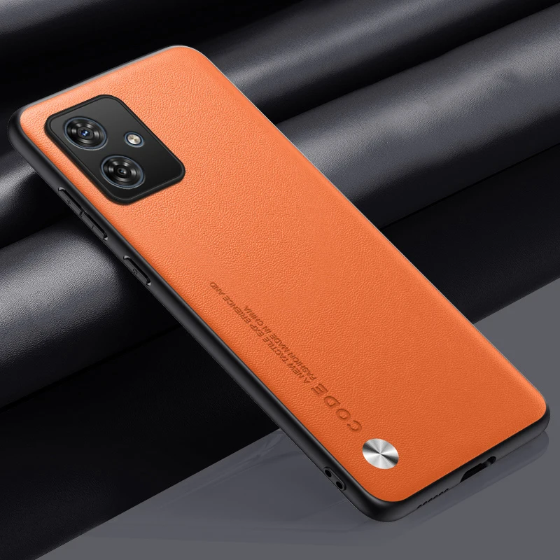 

Для Motorola G55 однотонный кожаный чехол из ТПУ чистого цвета, противоударный чехол для телефона Moto G85 G35 G15 G05, чехол для мобильного телефона Moto G04 G24