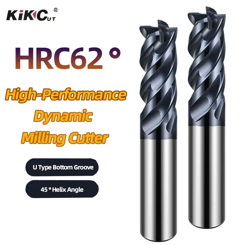 1PC Double Core Diameter U Slot Stainless Steel Milling Cutter 4 Flute CNC Machine Tool Special Milling Cutter For Alloy