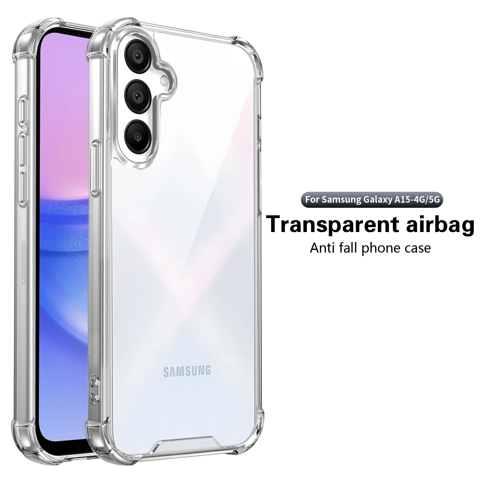 Stoßfeste Transparente Weiche Hülle für Samsung Galaxy A57 A37 A17 A56 A36 A55 A35 A26 A16 A15 5G Handy-Schutzhülle – Detail 1