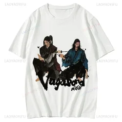 Japan Harajuku Anime Vagabond T Shirt Sasaki Kojiro and Miyamoto Musashi Manga Print T-Shirt Men Woman T Shirts Tops Unisex