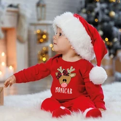 Personalised Baby First Christmas Bodysuits Custom Name Newborn Cotton Clothes Toddler Long Sleeve Jumpsuit Infant Xmas Outfit