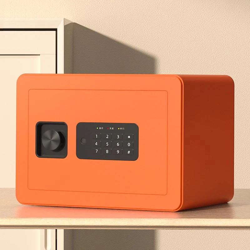 Safe, household small fingerprint password anti-theft all-steel safety deposit box, 25cm, can be embedded in the wall