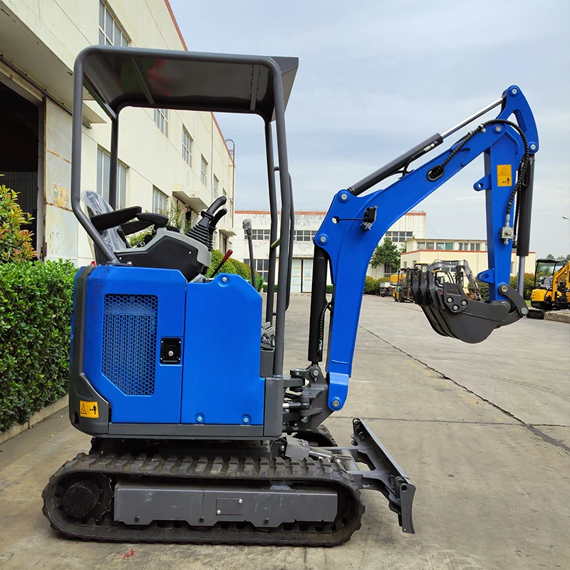 Mini excavadora pequeña para agricultura, máquina de gancho, maquinaria de ingeniería, huerto, 1 tonelada, 2 toneladas