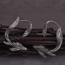 Fashion Animal Long Tailed Fish Clip Earring Girls Stainless Steel Masquerade Elf Ear Earring Wedding Party Jewelry
