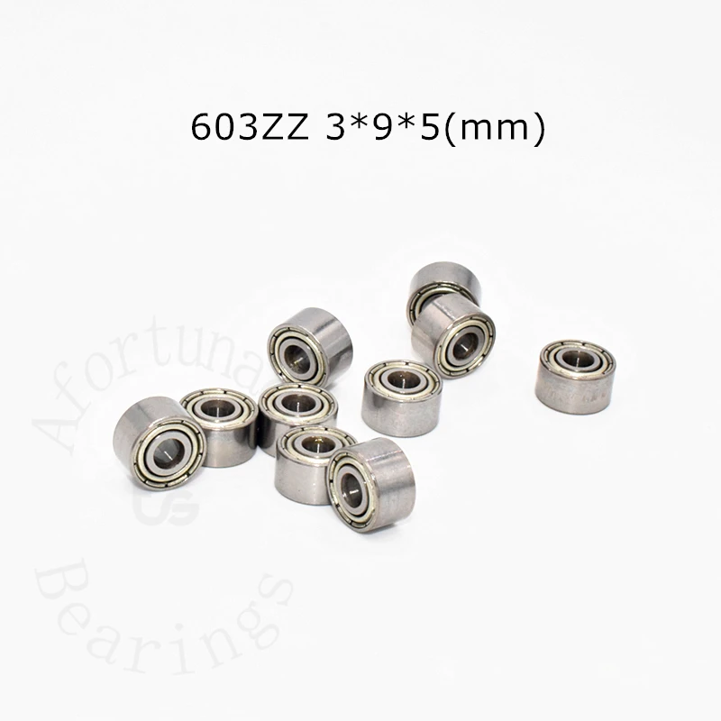 Łożysko 603ZZ 10 sztuk 3*9*5(mm) stal chromowana, metalowe uszczelnienie, szybkie, części do urządzeń mechanicznych