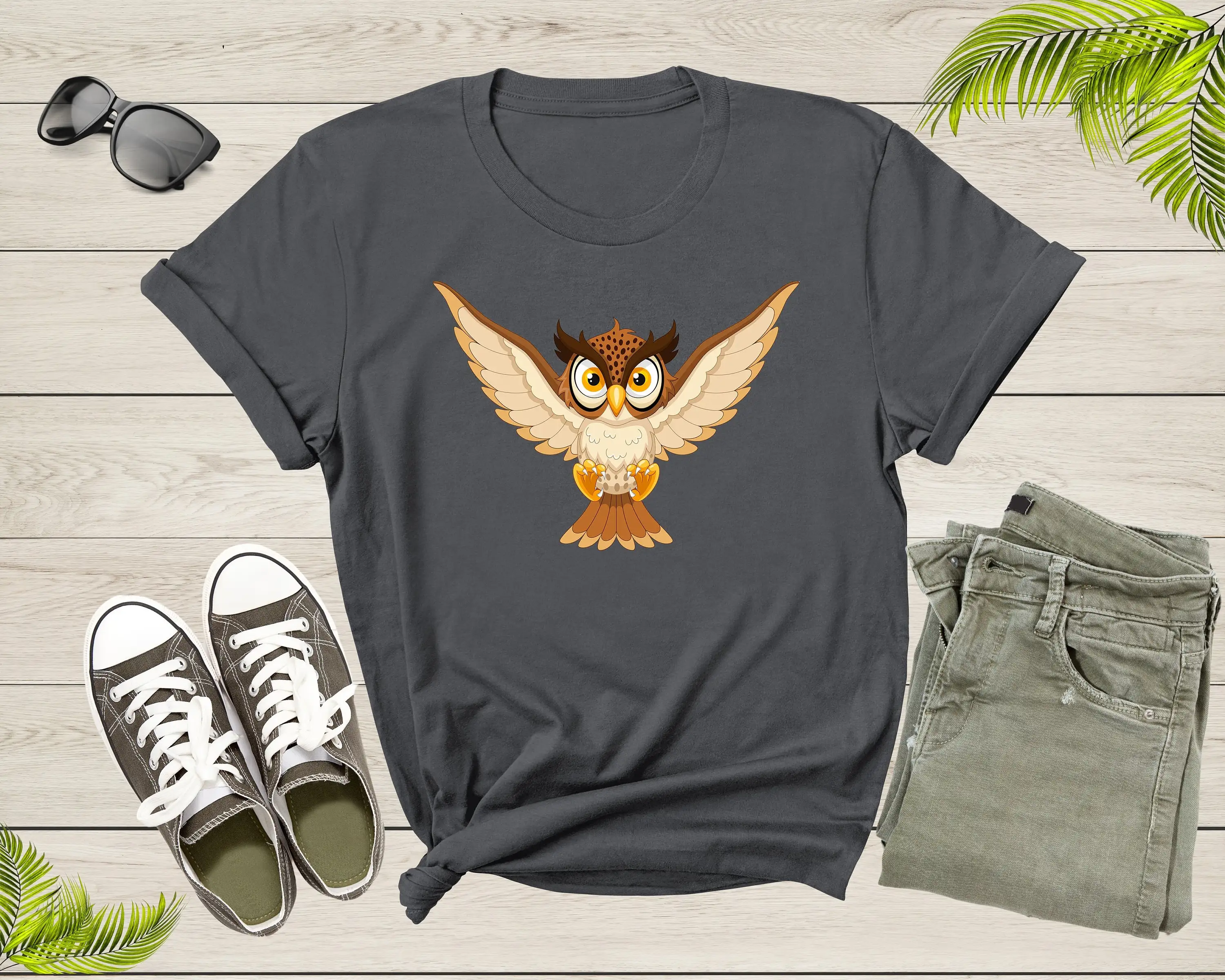 Cute Cool Flying Owl Bird Of Night Hooter Owlet Owleez T Shirt Lover For Kids Boys Girls