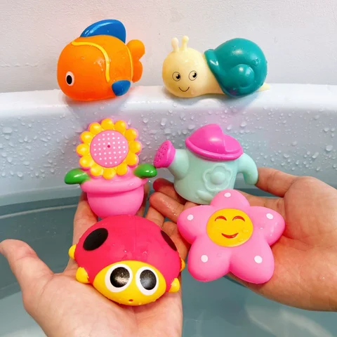 Baby Bath Toys Sponge Water Absorbing Animal Squeezing Stress Relief Toy Summer Swimming Play Water Toy for Children Squishy Kid