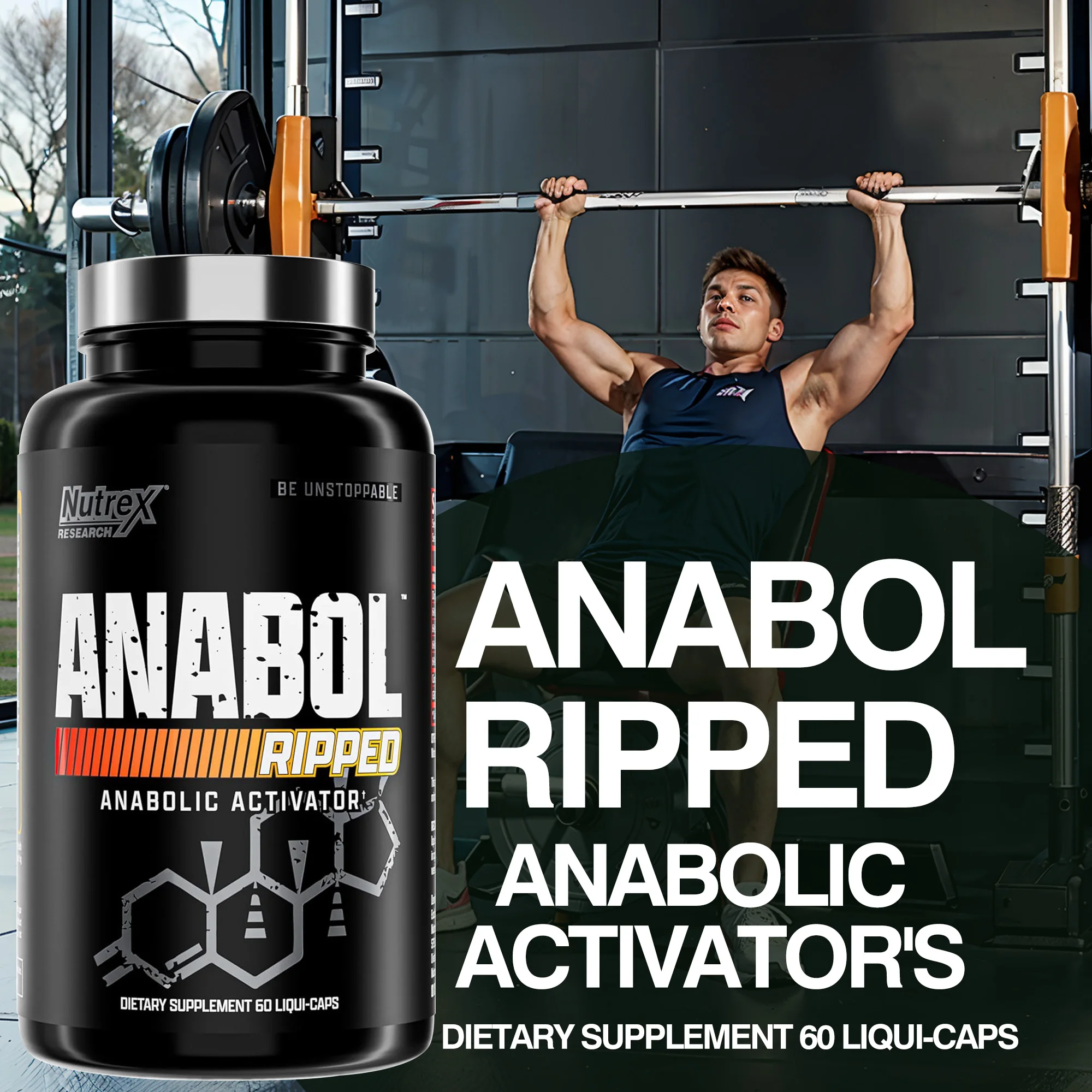 Anabol Ripped - Advanced Muscle Growth & Recovery Supplement, Metabolism Boost, Joint Health, Recovery & Strength Enhancement