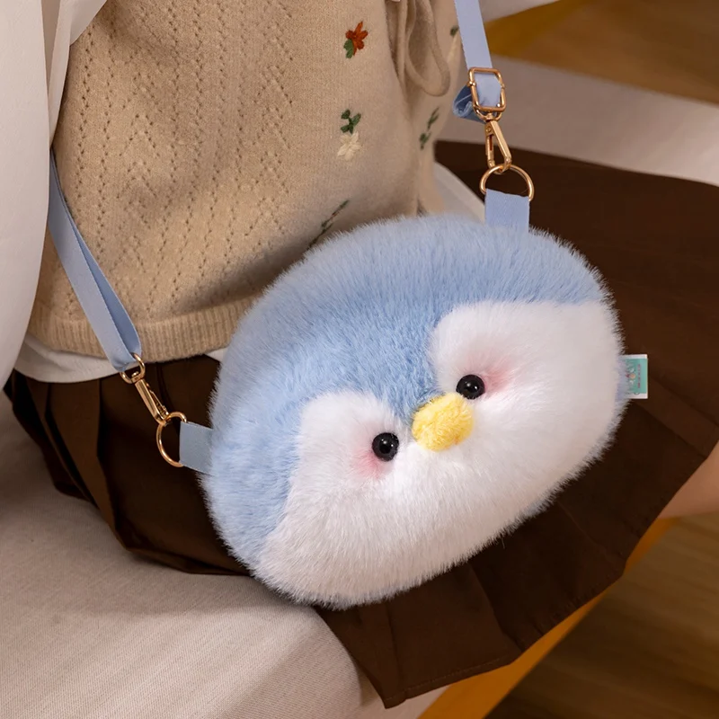 Niedliche Pinguin Plüsch tasche ausgestopfte Cartoon Tier Plüsch Rucksack kawaii flauschige Dame Umhängetasche Kinder Mädchen Geburtstags geschenke