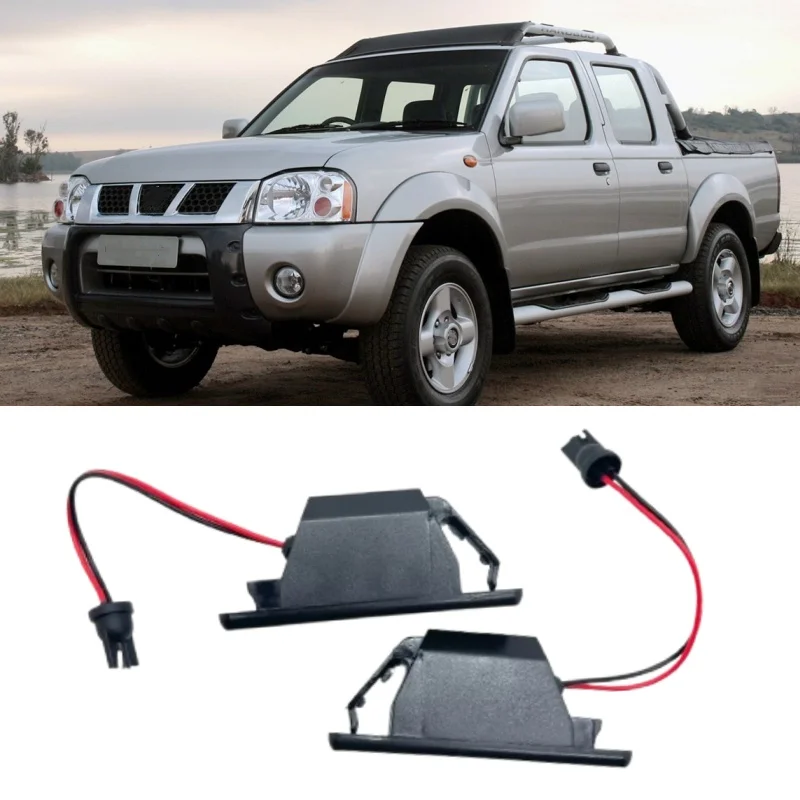 

2PCS LED License Plate Lights For Nissan NP300 Navara D23 Rear Taillight LED Taillight License Plate Light Car lights XHD-0584